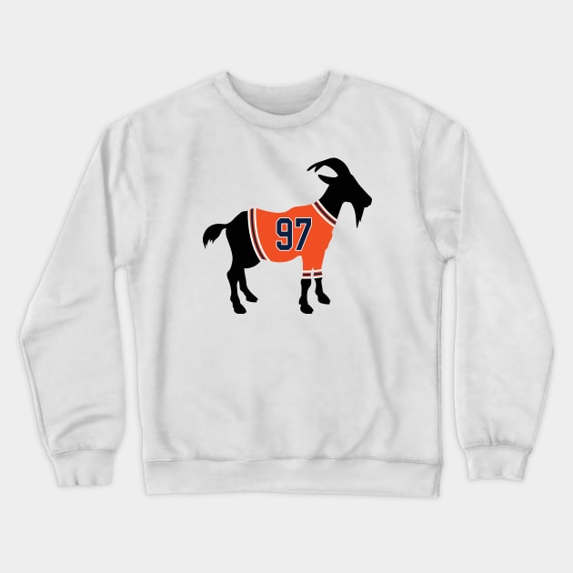 Connor McDavid GOAT Crewneck Sweatshirt by cwijeta